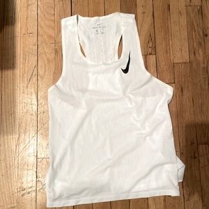 Nike Aeroswift singlet, size medium, white, great condition.
